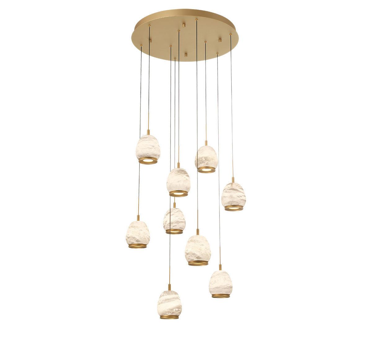 LUCIDATA 12137-030, 9 Light Round LED Chandelier