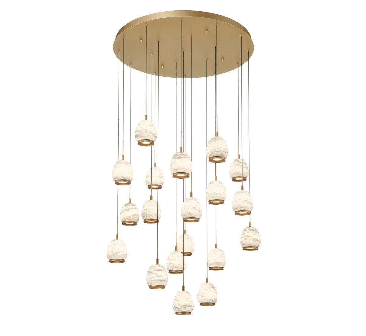 LUCIDATA 12138-030, 19 Light Round LED Chandelier