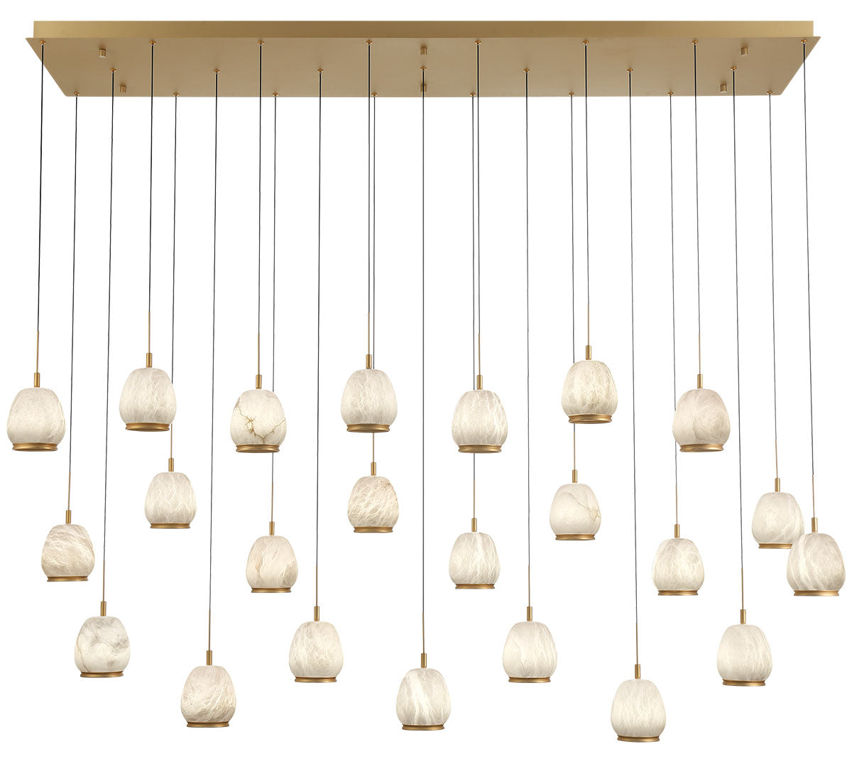 LUCIDATA 12251-030, 23 Light Rectangular LED Chandelier