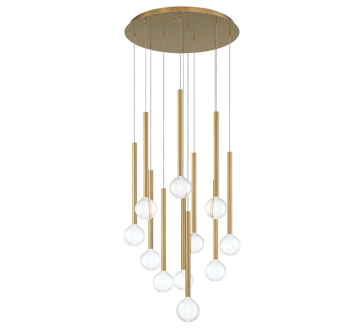 POSITANO 10144-07, 11 Light Round LED Chandelier