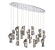 SORRENTO 10172-019-01, 16 Light Oval LED Chandelier