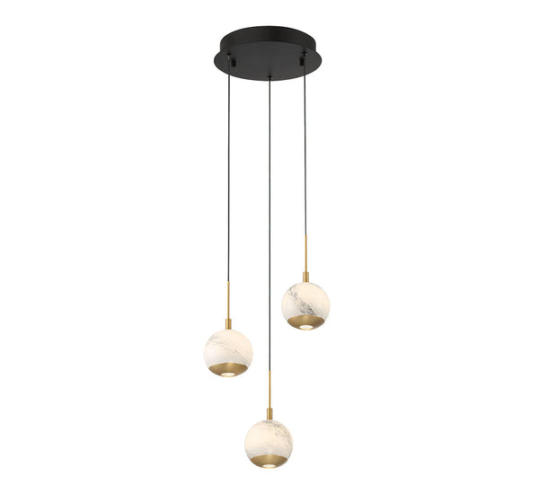 BAVENO 10203-02, 3 Light Round LED Pendant