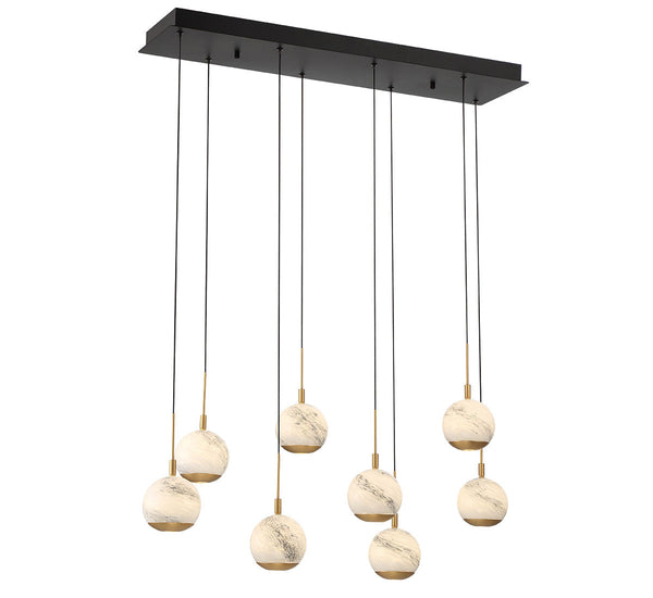 BAVENO 10207-02, 8 Light Rectangular LED Chandelier