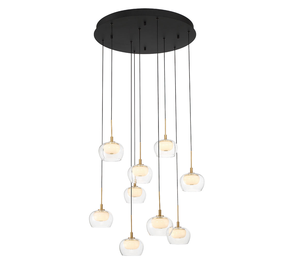 MANAROLA 10213-02, 9 Light Round LED Chandelier