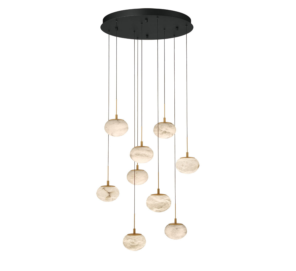 CALCOLO 12121-02, 9 Light Round LED Chandelier