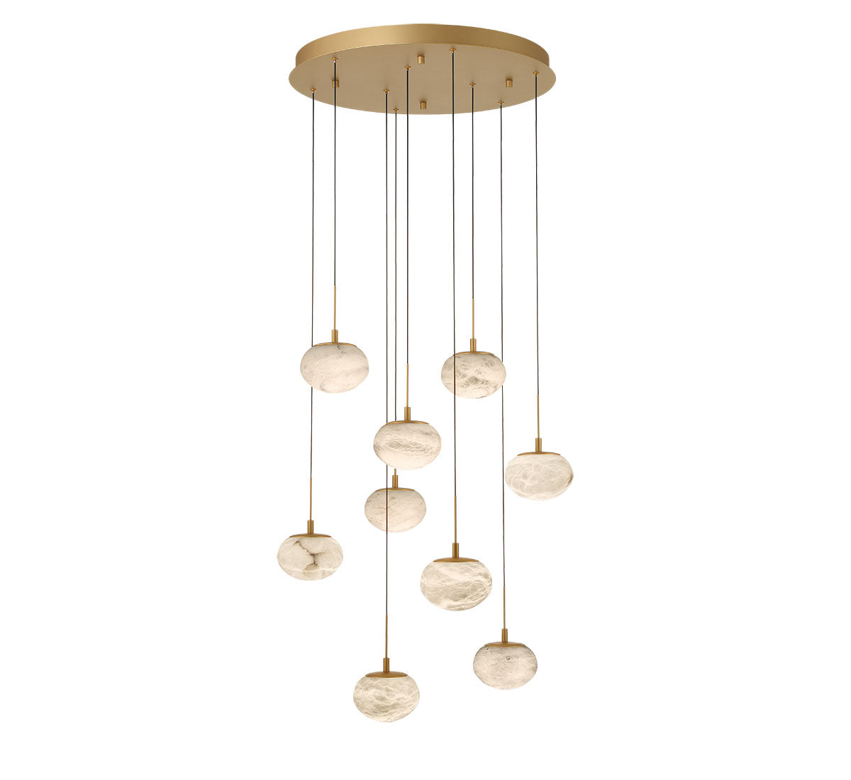 CALCOLO 12121-030, 9 Light Round LED Chandelier