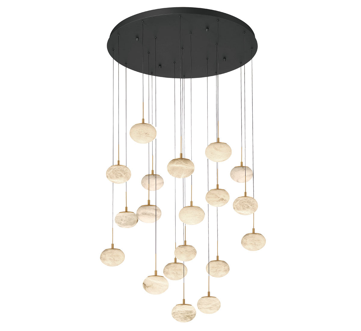 CALCOLO 12122-02, 19 Light Round LED Chandelier