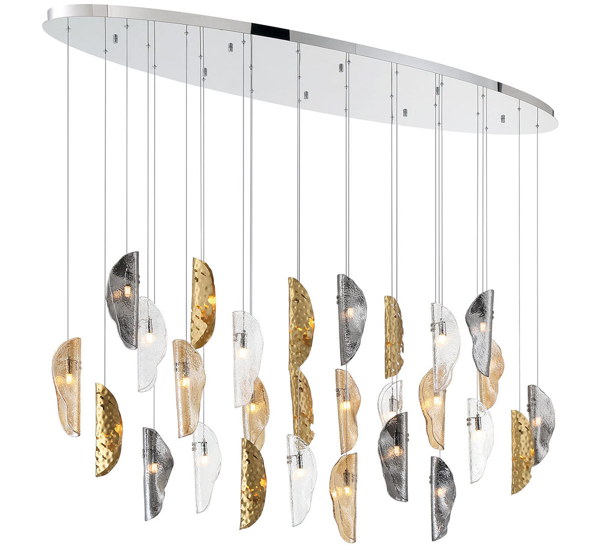 SORRENTO 12221-024-01, 28 Light Oval LED Chandelier