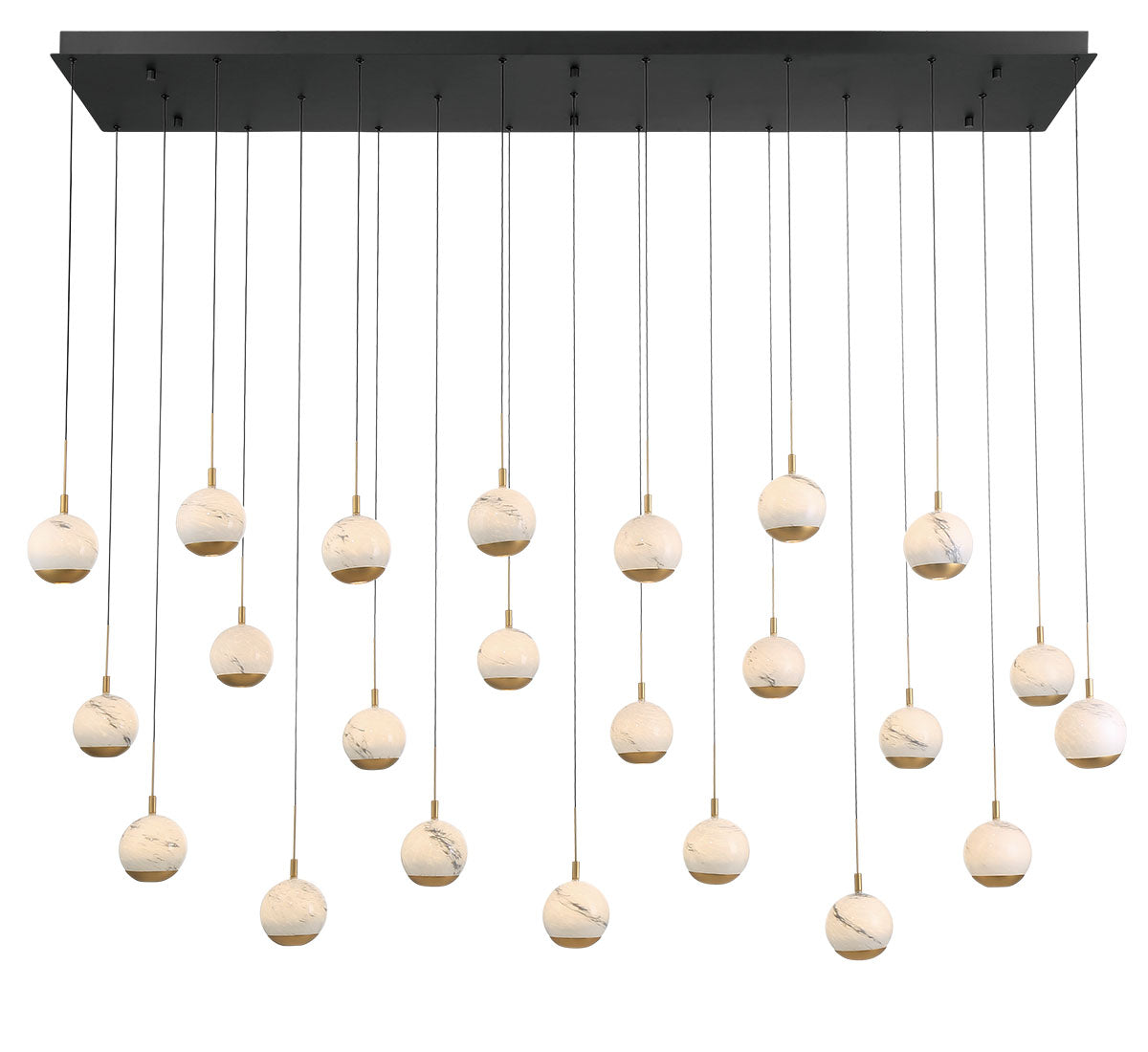 BAVENO 12241-02, 23 Light Rectangular LED Chandelier