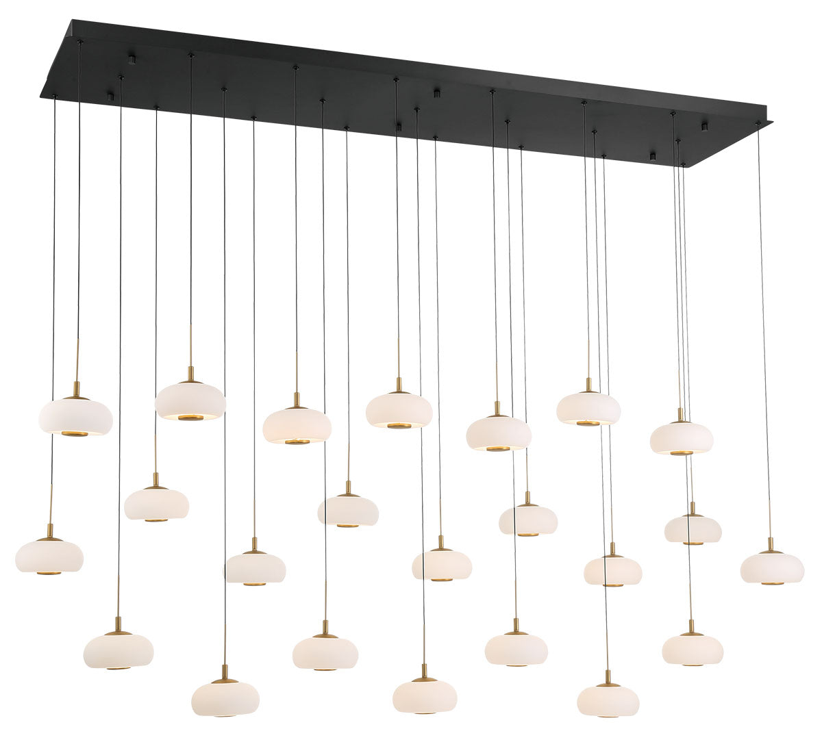 ADELFIA 12243-02, 23 Light Rectangular LED Chandelier