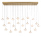 ADELFIA 12243-030, 23 Light Rectangular LED Chandelier