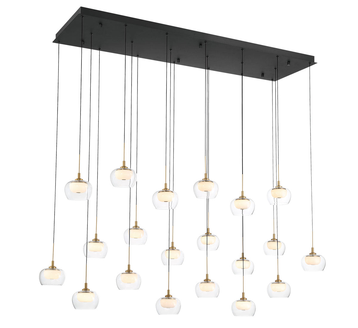 MANAROLA 12244-02, 20 Light Rectangular LED Chandelier