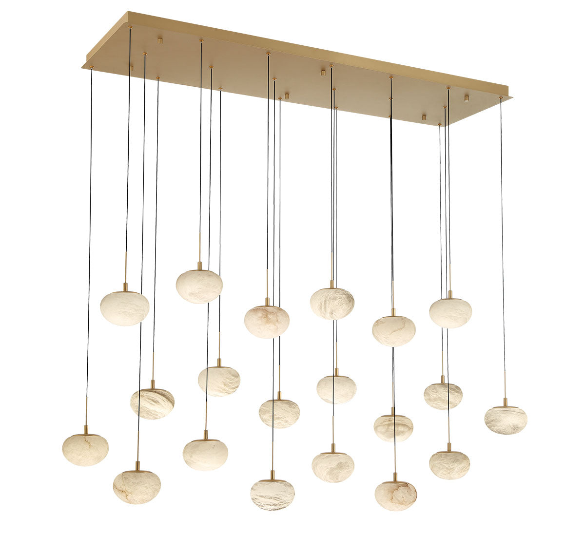 CALCOLO 12247-030, 20 Light Rectangular LED Chandelier