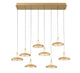 MANTOVA 12258-030, 8 Light Rectangular LED Chandelier