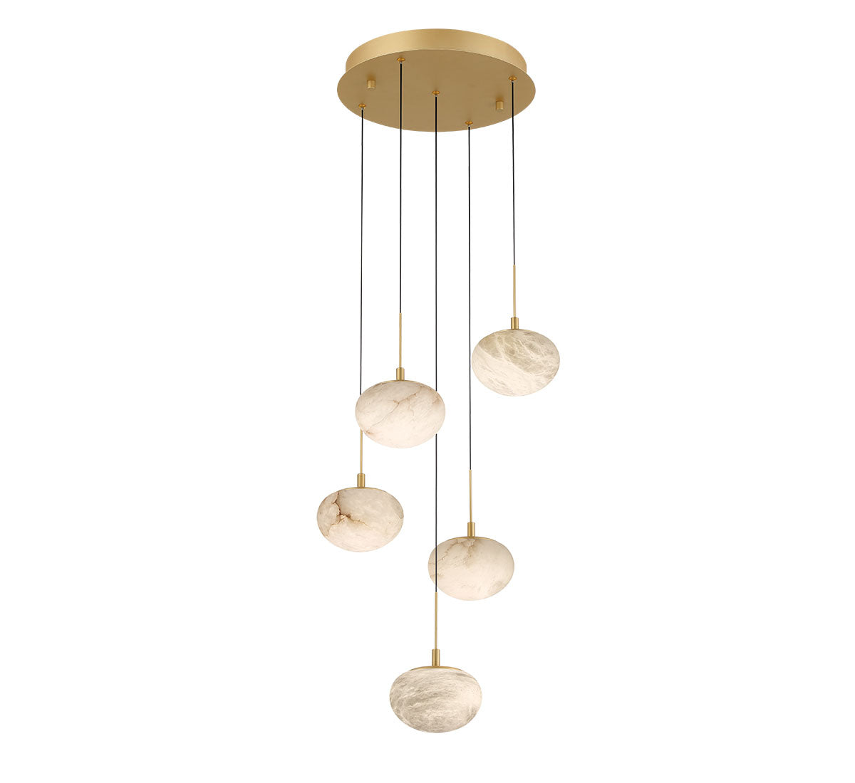 CALCOLO 12262-030, 5 Light Round LED Chandelier