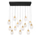 CASTELO 12294-02, 14 Light Rectangular LED Chandelier