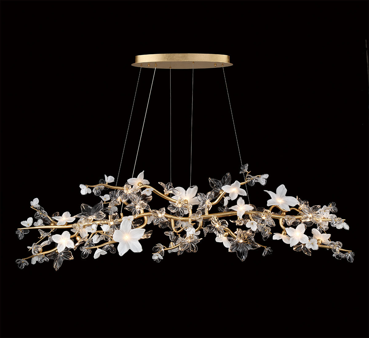 FIORI 12337-028, 47 Light Oval LED Chandelier