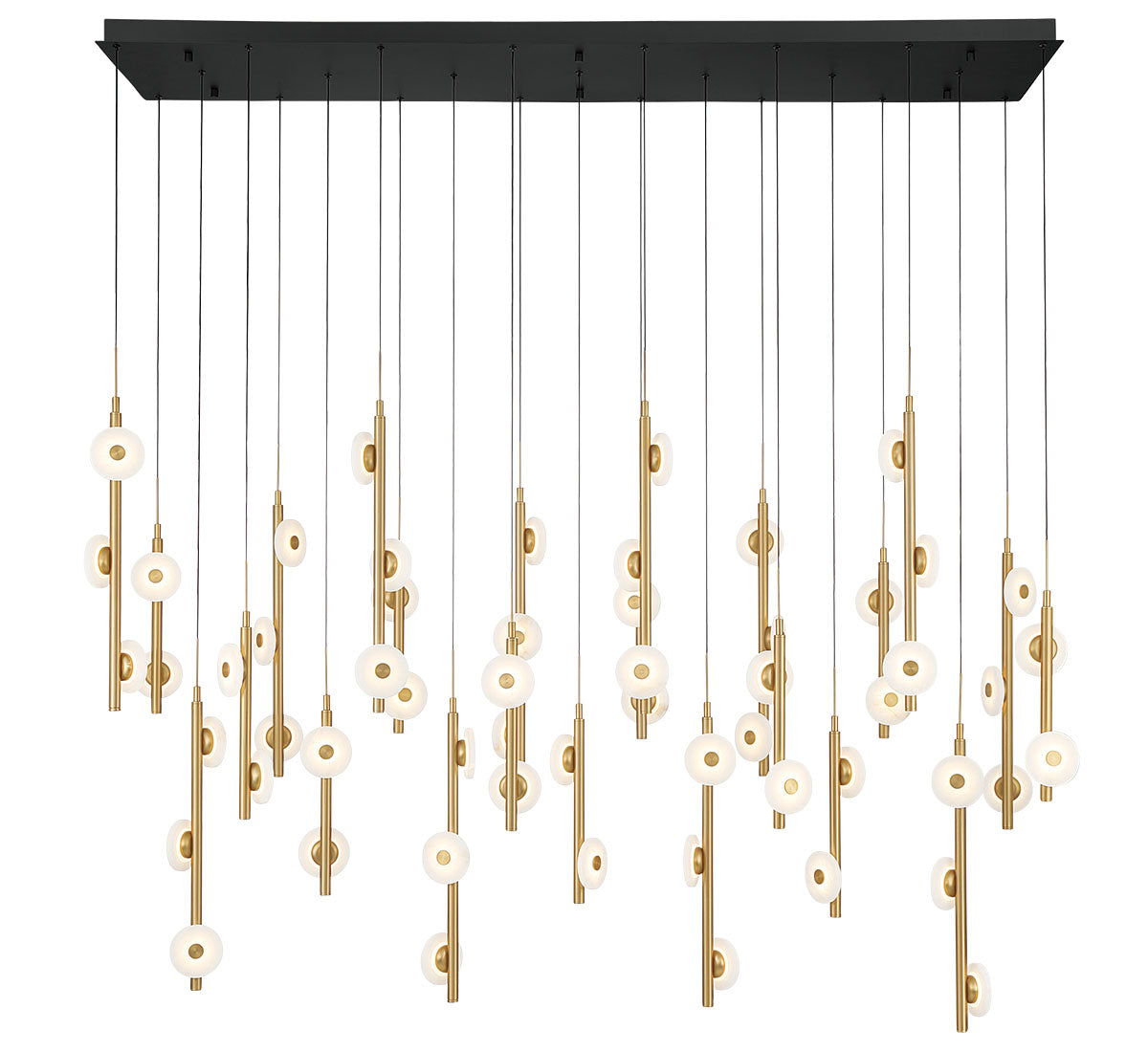 Rectangle Led Flasher Dimmable 57 Light Rectangular LED Chandelier