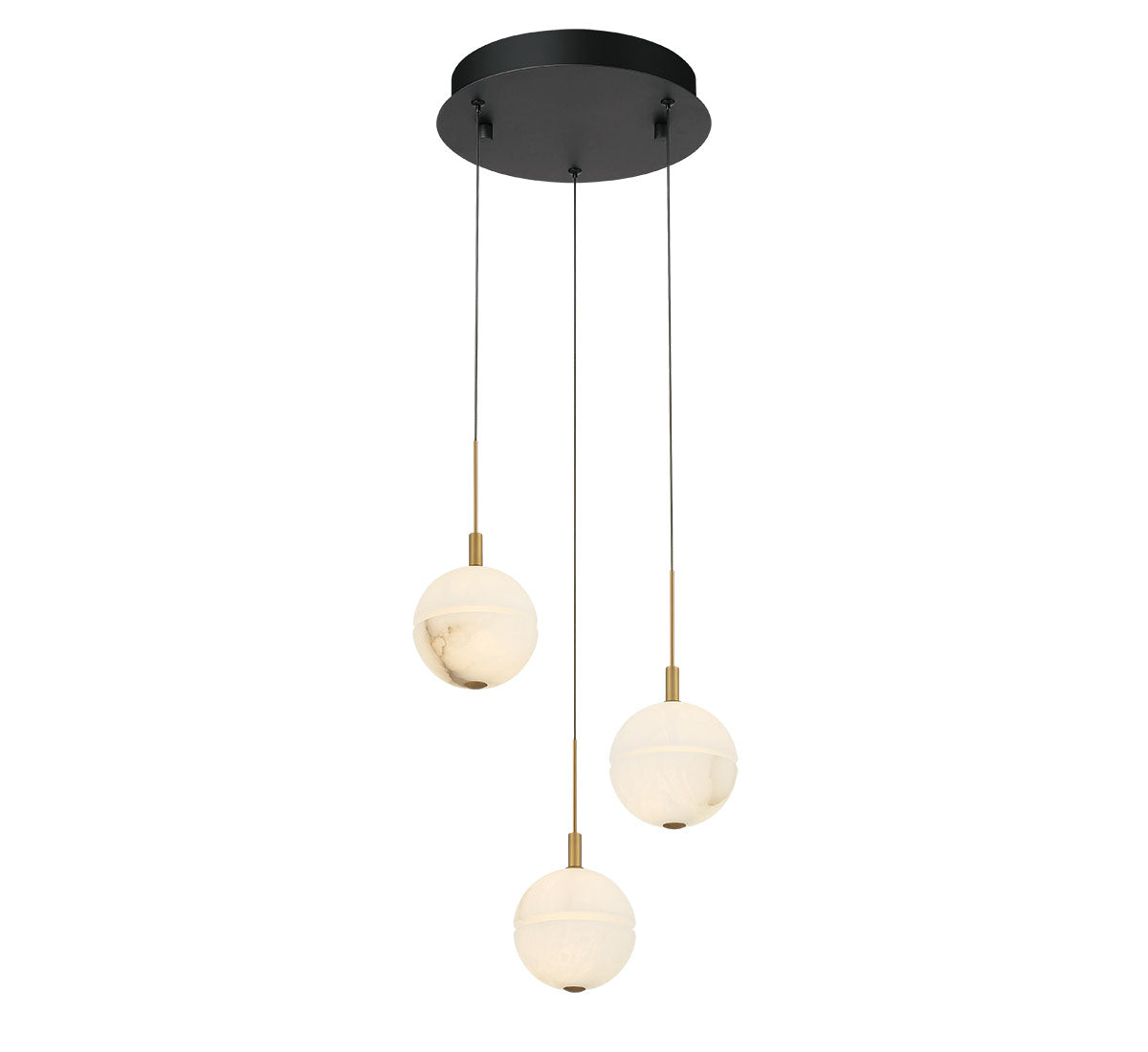 CORFU 12370-02, 3 Light Round LED Pendant
