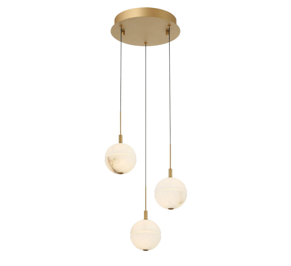 CORFU 12370-030, 3 Light Round LED Pendant