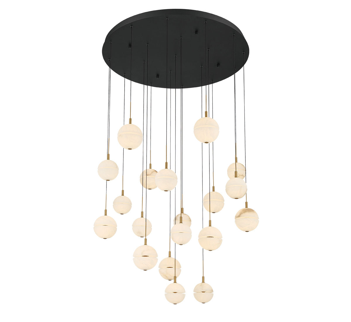 CORFU 12373-02, 19 Light Round LED Chandelier