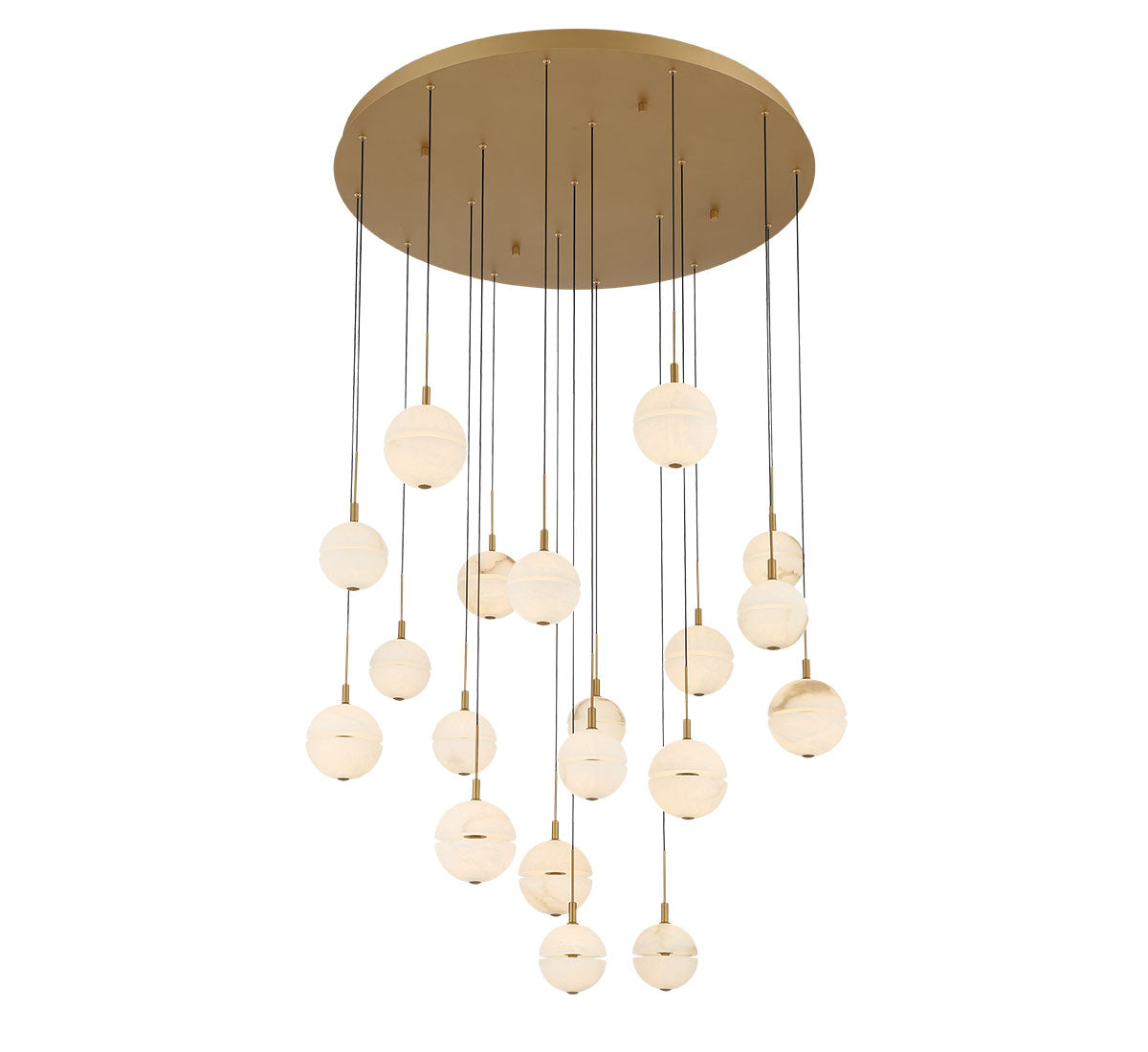 CORFU 12373-030, 19 Light Round LED Chandelier