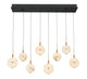 CORFU 12376-02, 8 Light Rectangular LED Chandelier
