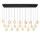 CORFU 12378-02, 20 Light Rectangular LED Chandelier
