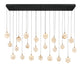 CORFU 12379-02, 23 Light Rectangular LED Chandelier