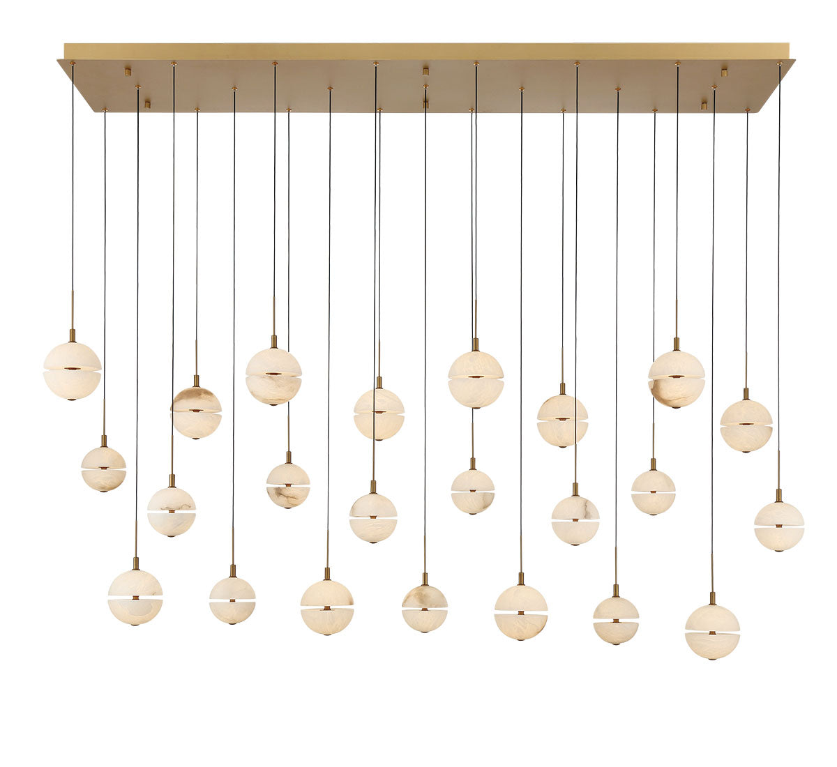 CORFU 12379-030, 23 Light Rectangular LED Chandelier