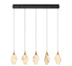 KOSMOS 12386-02, 5 Light Linear LED Chandelier