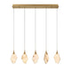 KOSMOS 12386-030, 5 Light Linear LED Chandelier