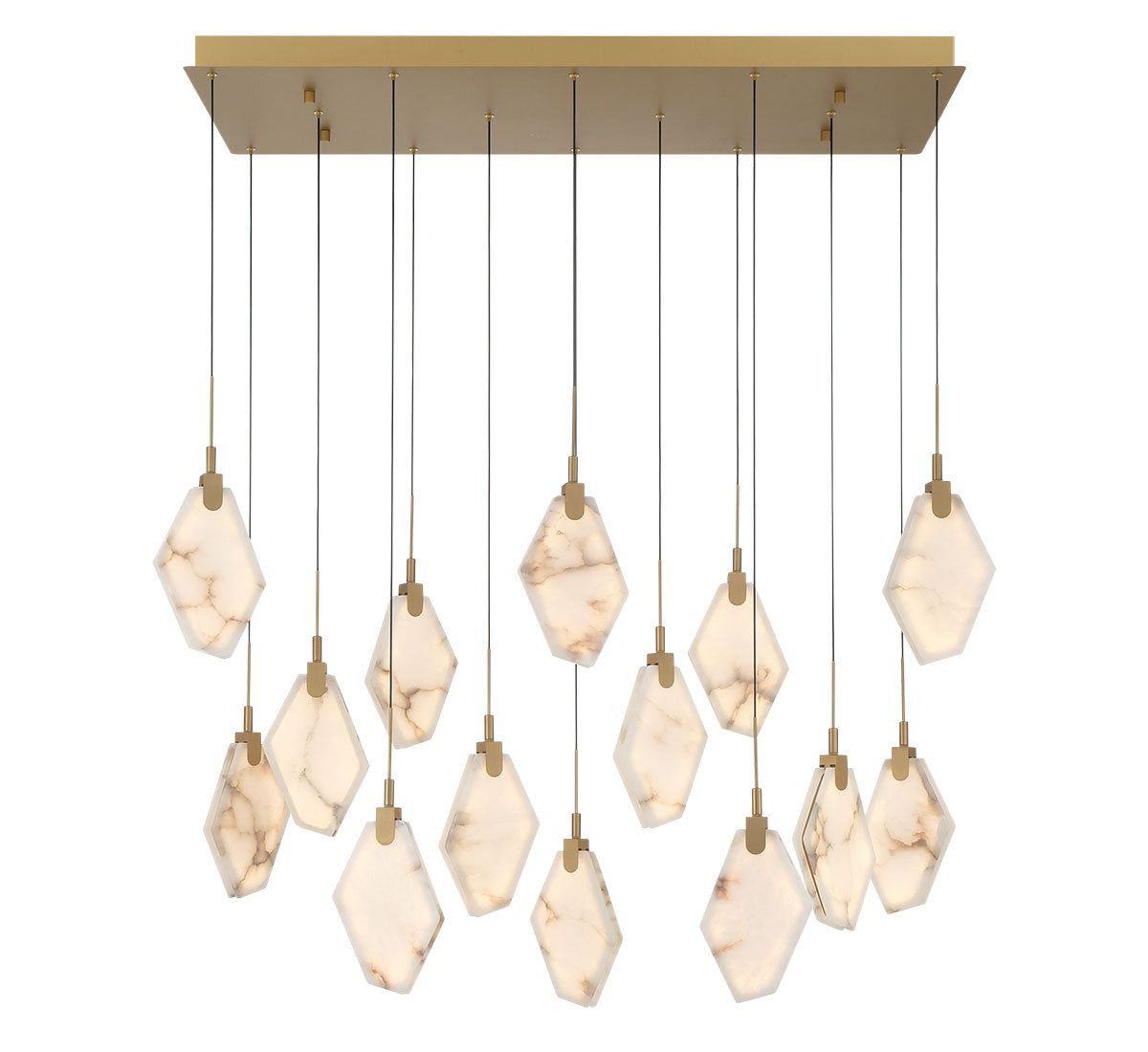 KOSMOS 12388-030, 14 Light Rectangular LED Chandelier