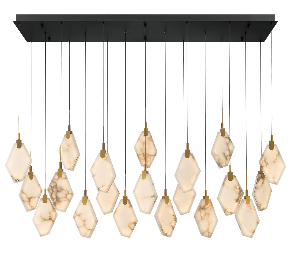 KOSMOS 12389-02, 20 Light Rectangular LED Chandelier