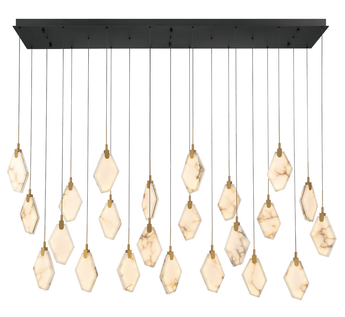 Rectangle Led Flasher Dimmable 23 Light Rectangular LED Chandelier