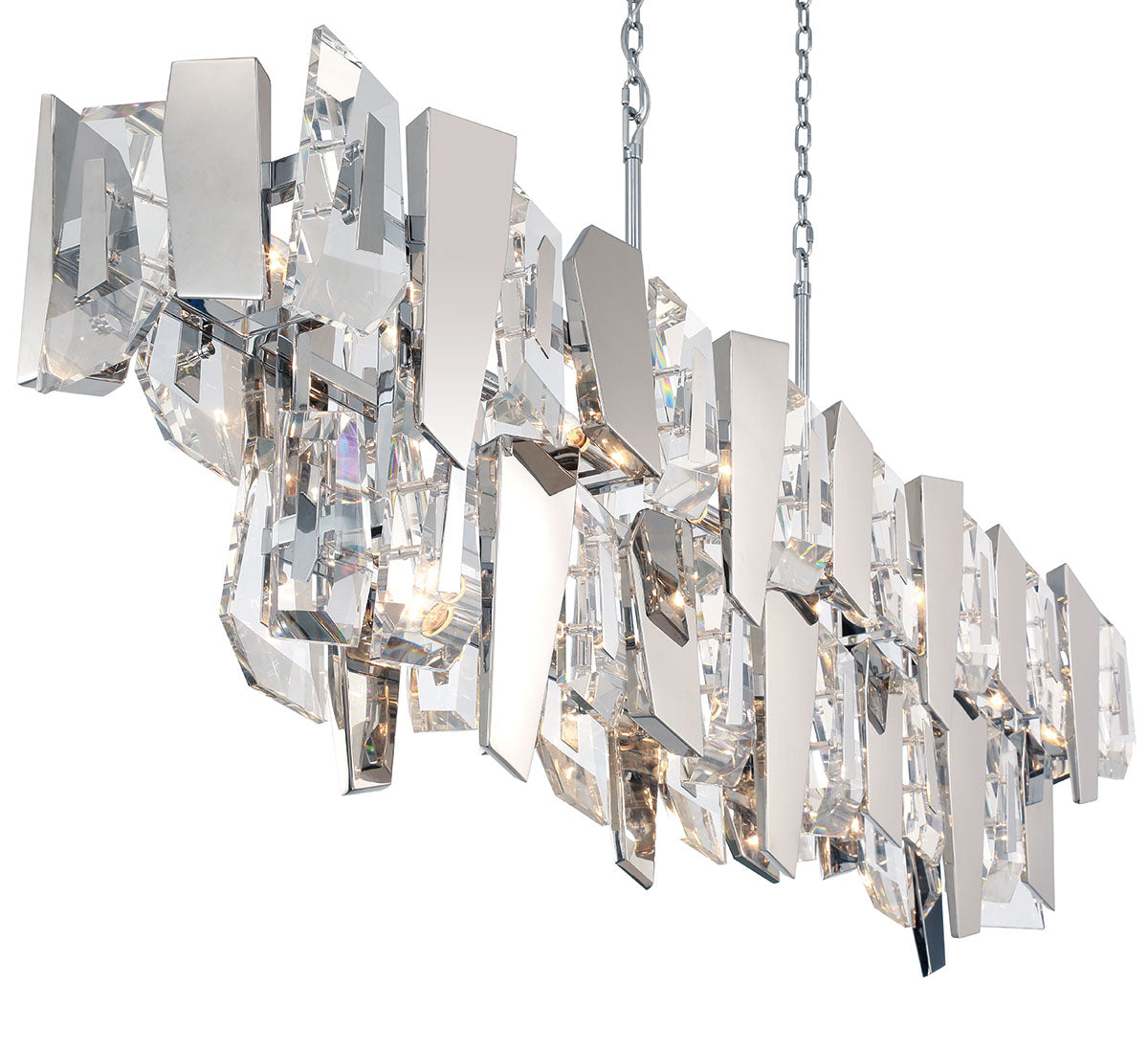CASTELLANA 12404-01, 2 Tier 14 Light Linear Chandelier