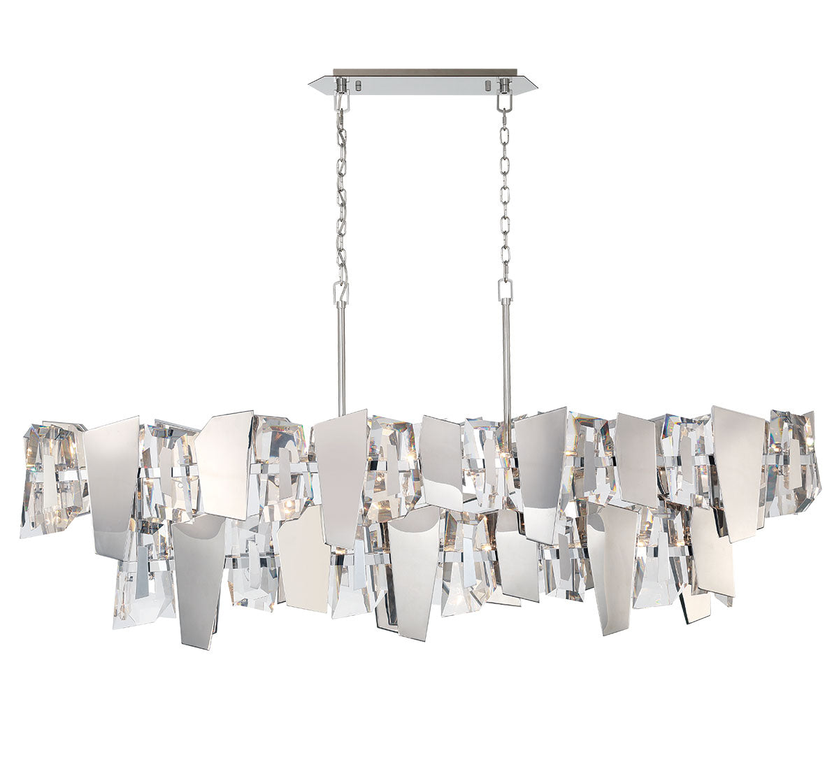 CASTELLANA 12404-01, 2 Tier 14 Light Linear Chandelier