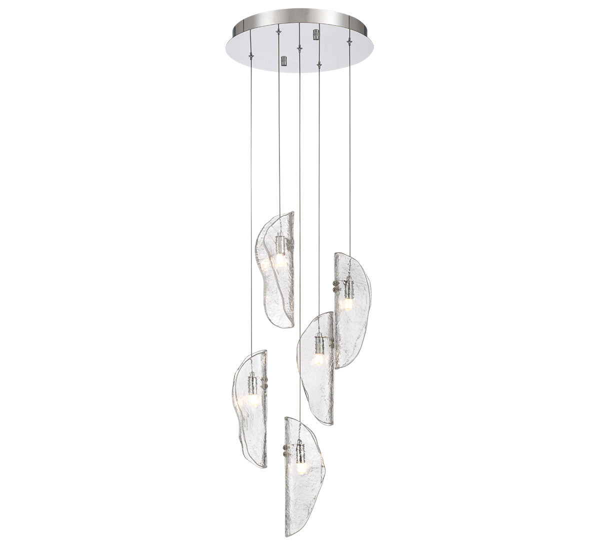 Dimmable 5 Light Round LED Chandelier - SORRENTO 12407-017-01