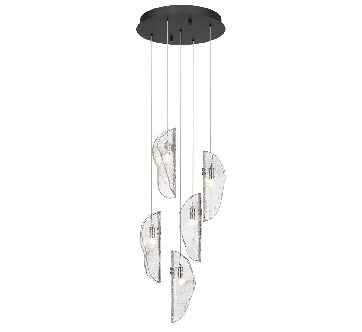 Dimmable 5 Light Round LED Chandelier - SORRENTO 12407-017-02