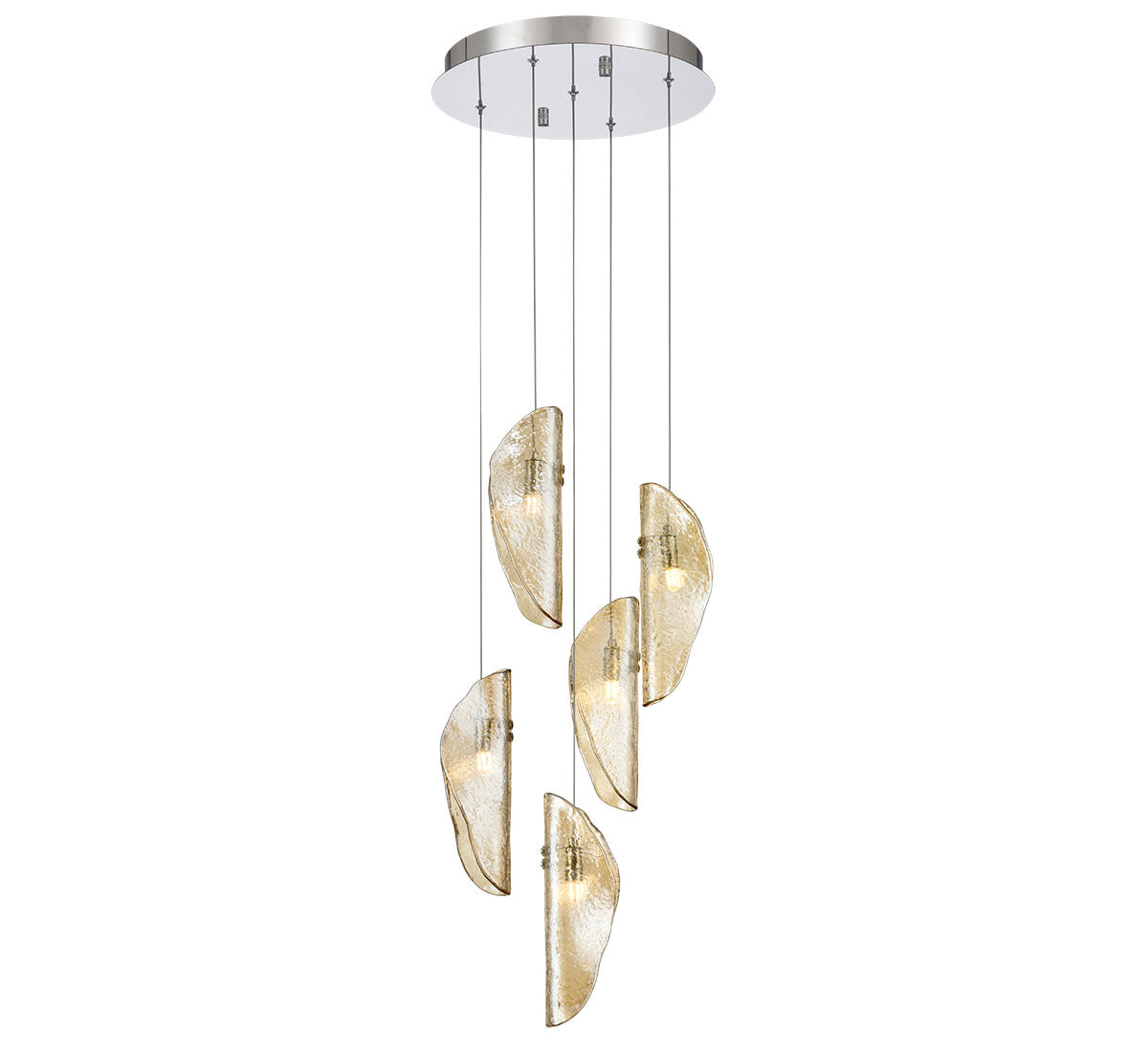 Dimmable 5 Light Round LED Chandelier - SORRENTO 12407-018-01