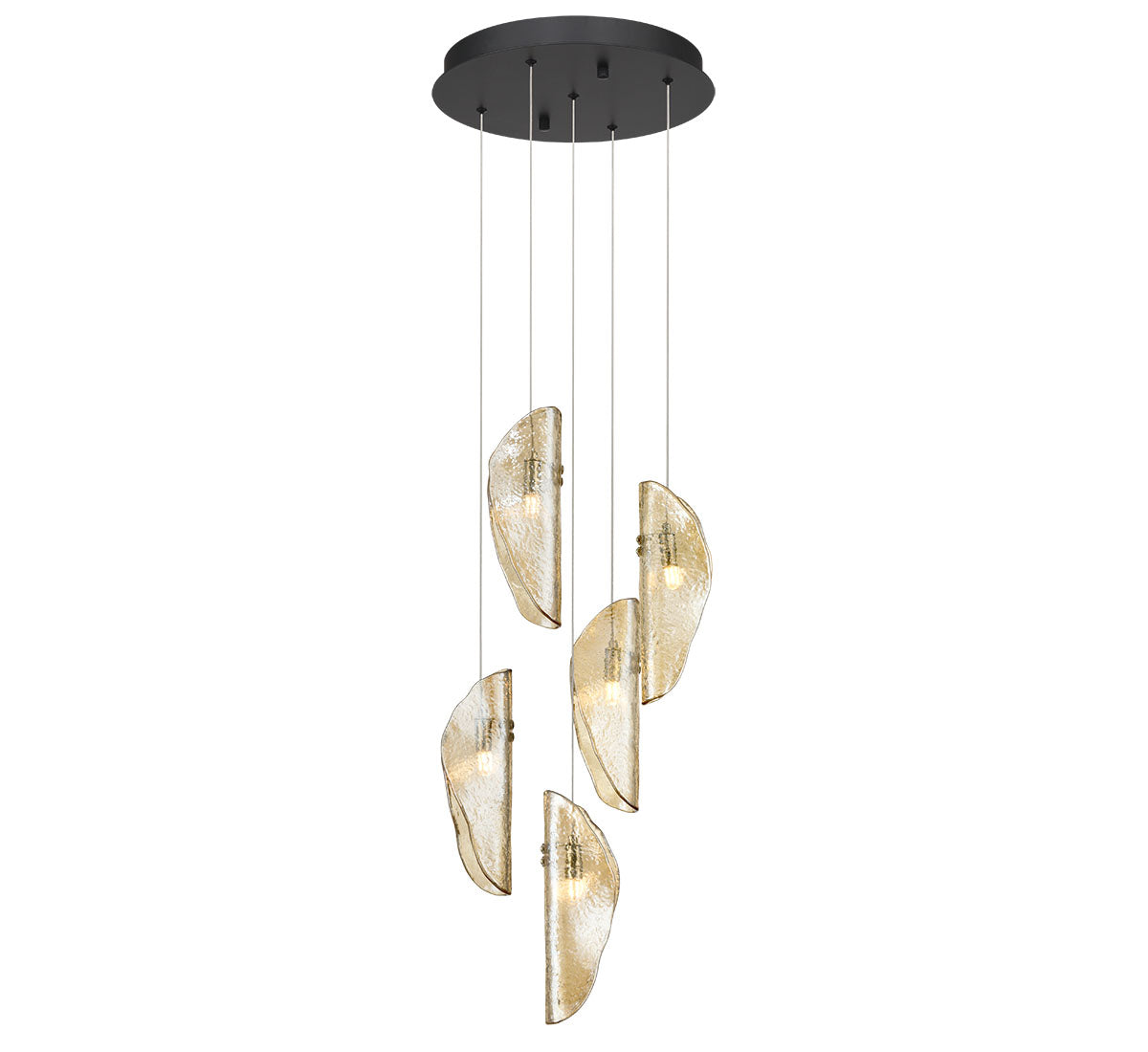 Dimmable 5 Light Round LED Chandelier - SORRENTO 12407-018-02