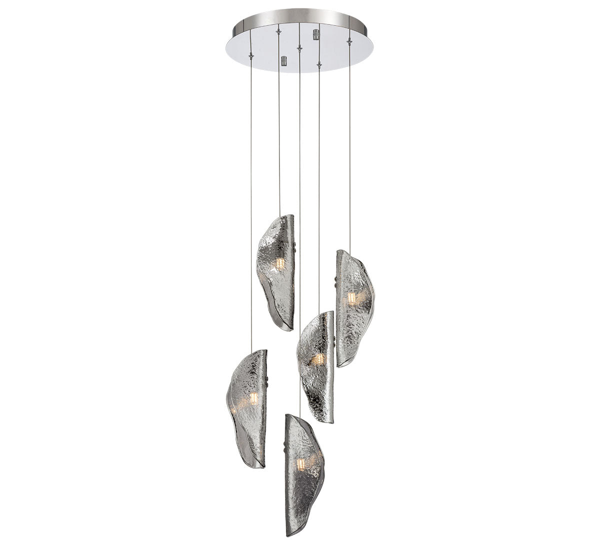 Dimmable 5 Light Round LED Chandelier - SORRENTO 12407-019-01