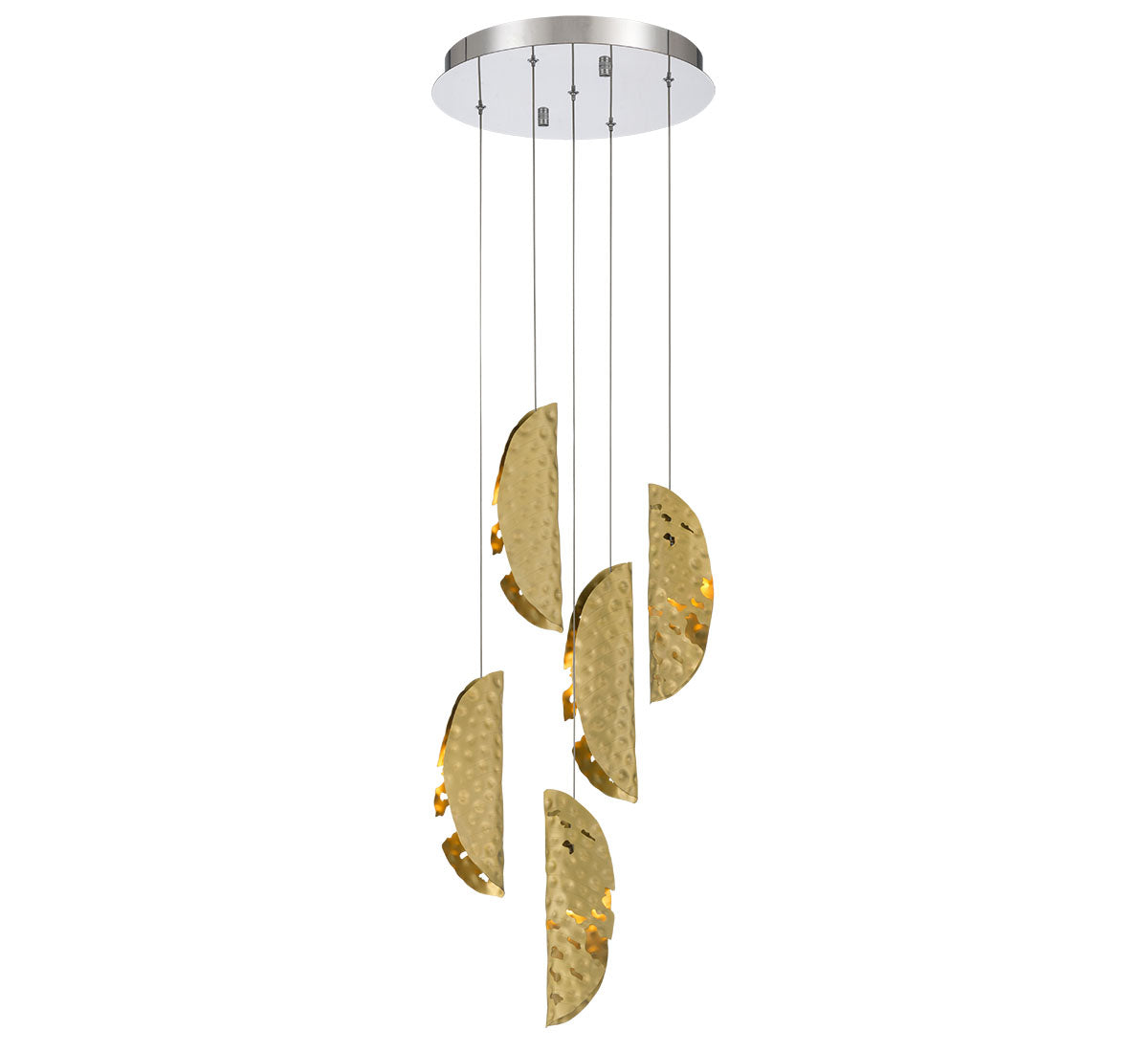 Dimmable 5 Light Round LED Chandelier - SORRENTO 12407-020-01