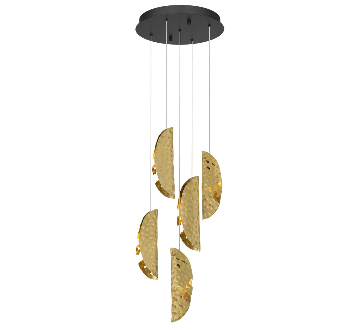 Dimmable 5 Light Round LED Chandelier - SORRENTO 12407-020-02