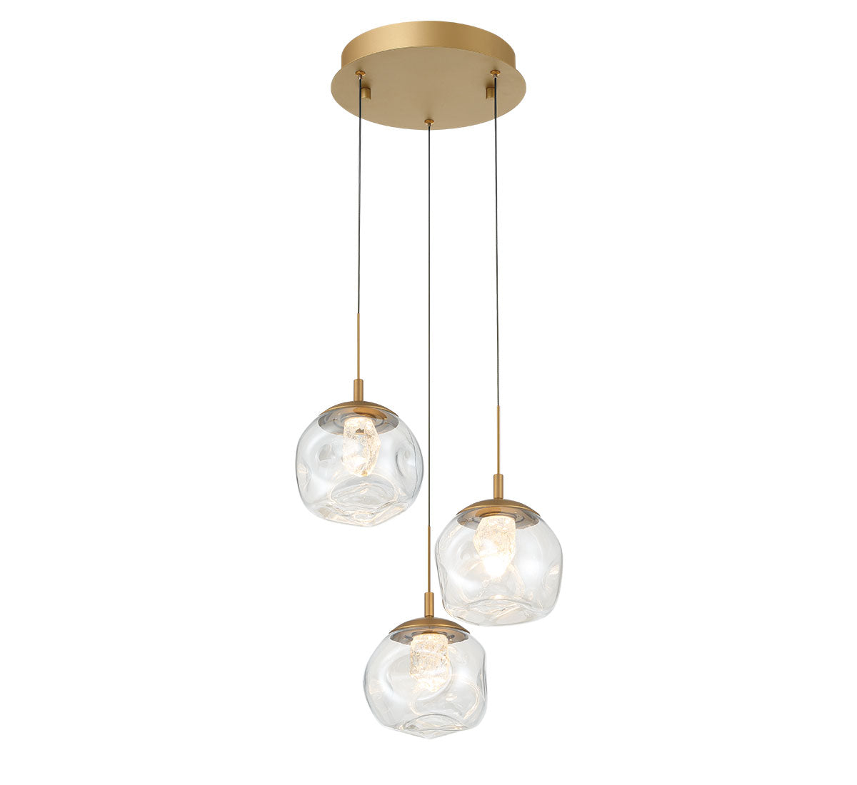 CAMERINO 12439-030, 3 Light Round LED Pendant