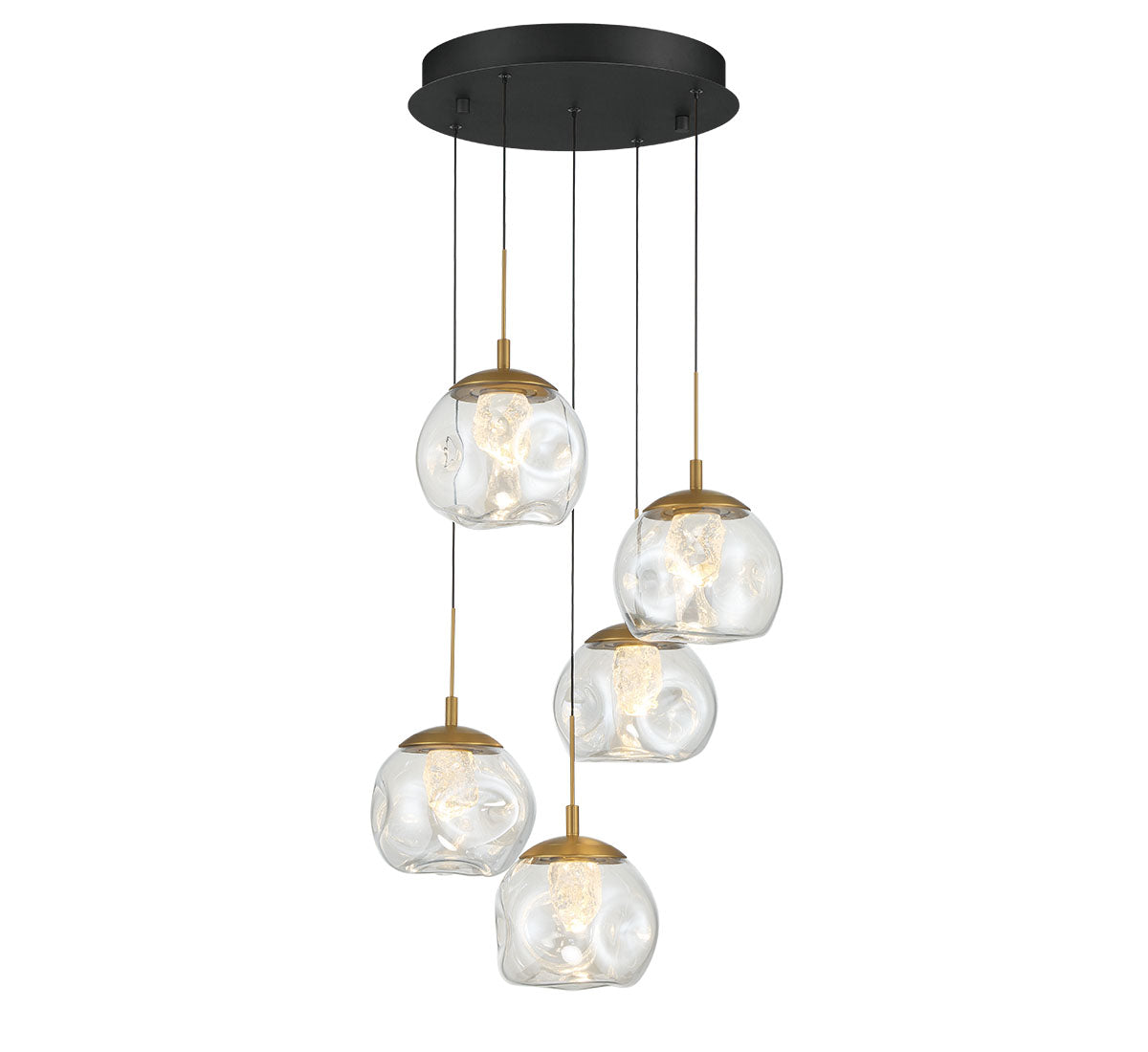 CAMERINO 12440-02, 5 Light Round LED Chandelier