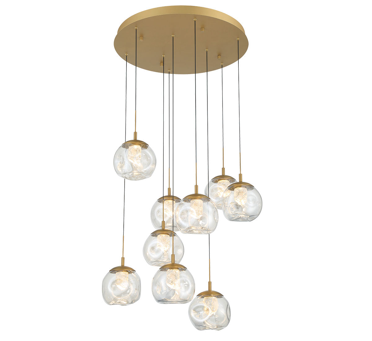 CAMERINO 12441-030, 9 Light Round LED Chandelier