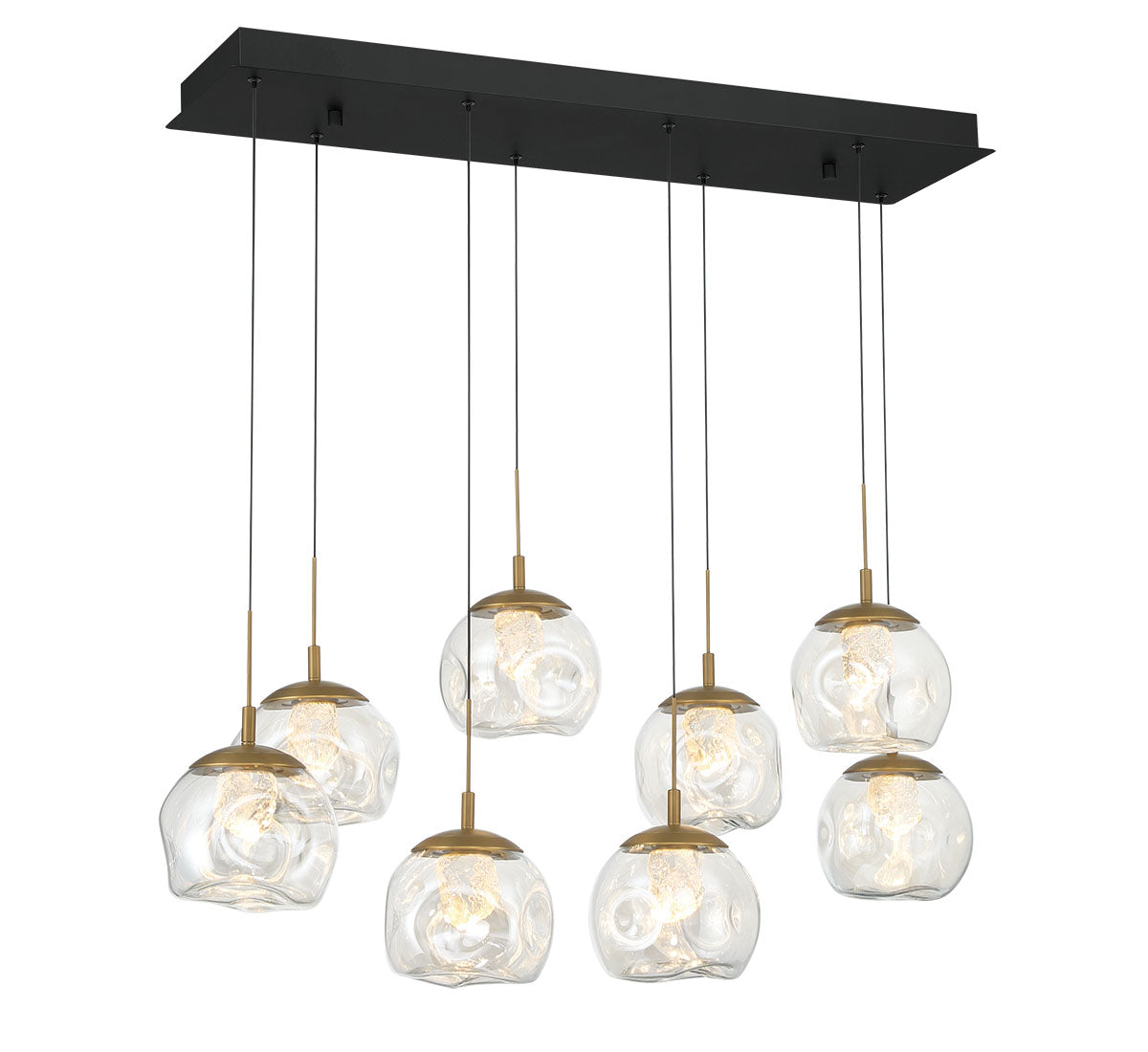 CAMERINO 12445-02, 8 Light Rectangular LED Chandelier