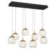 CAMERINO 12445-02, 8 Light Rectangular LED Chandelier