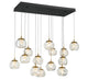CAMERINO 12446-02, 14 Light rectangular LED Chandelier